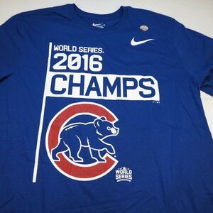 CHICAGO CUBS BASEBALL NEW NIKE MLB T SHIRT Mens XL World Series Champs